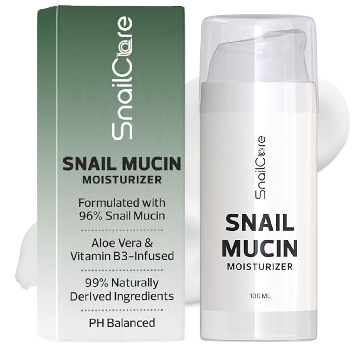 Snailcare Snail Mucin 96% Moisturizer With Aloe & Niacinamide, 100Ml Korean Skin Care