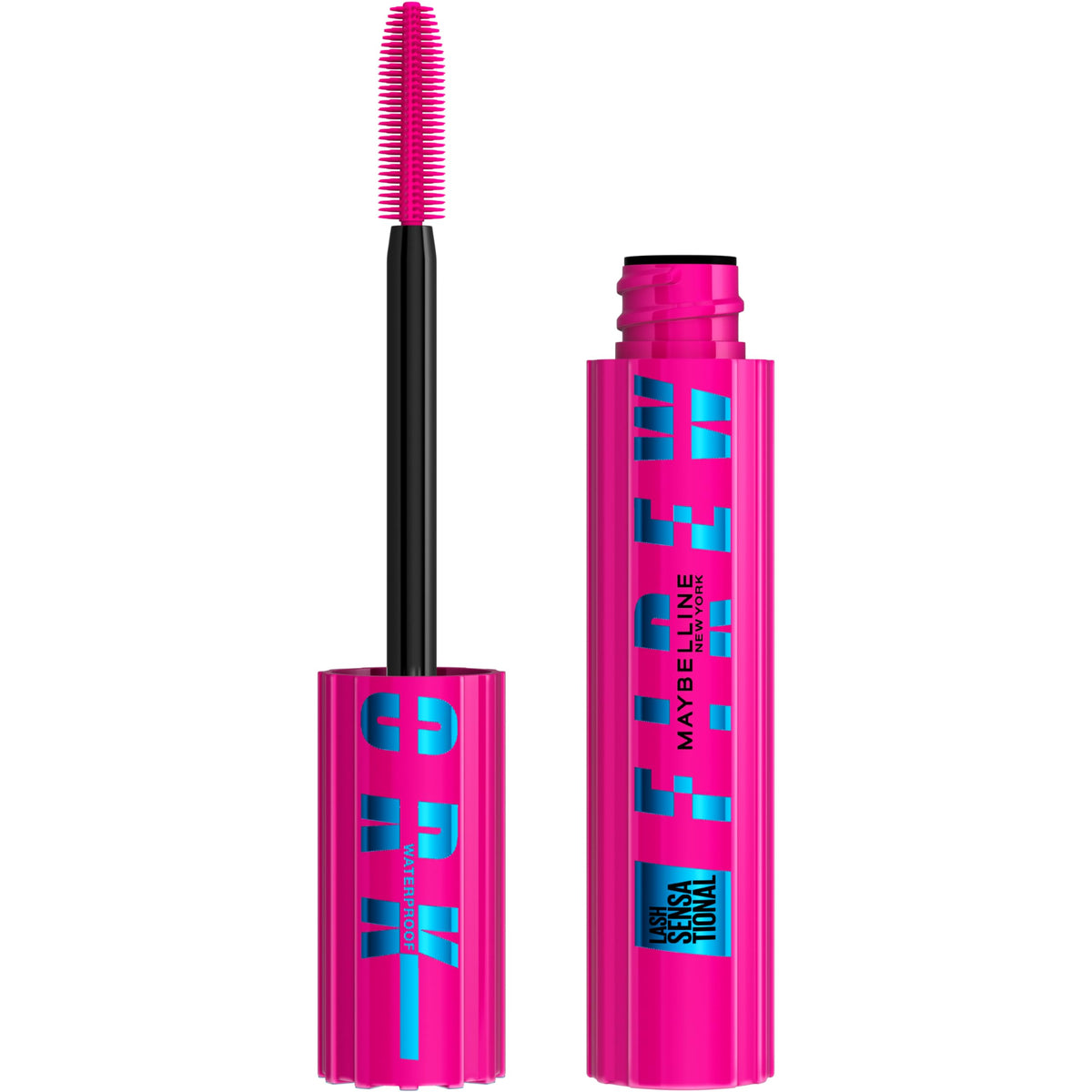 Maybelline Lash Sensational Firework Waterproof Mascara, Lengthening & Volumizing, Very Black