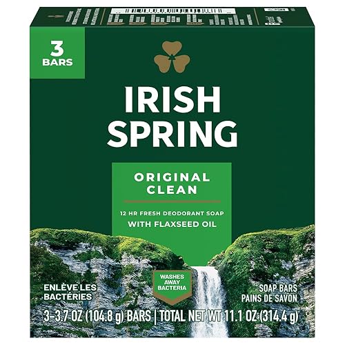 Irish Spring Deodorant Soap Original, 3.7 Oz Bars, Pack Of 3 - Refreshing Clean & Fresh Scent