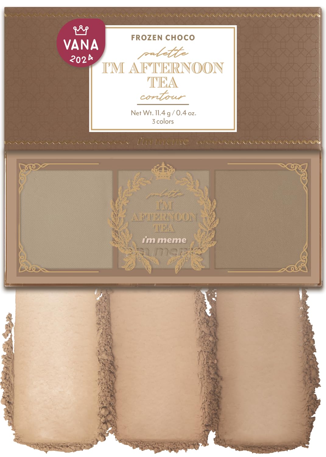 I'M Meme Afternoon Tea Contour Palette - Frozen Choco Bronzer, Matte, 0.4Oz, Cool Tone Skin