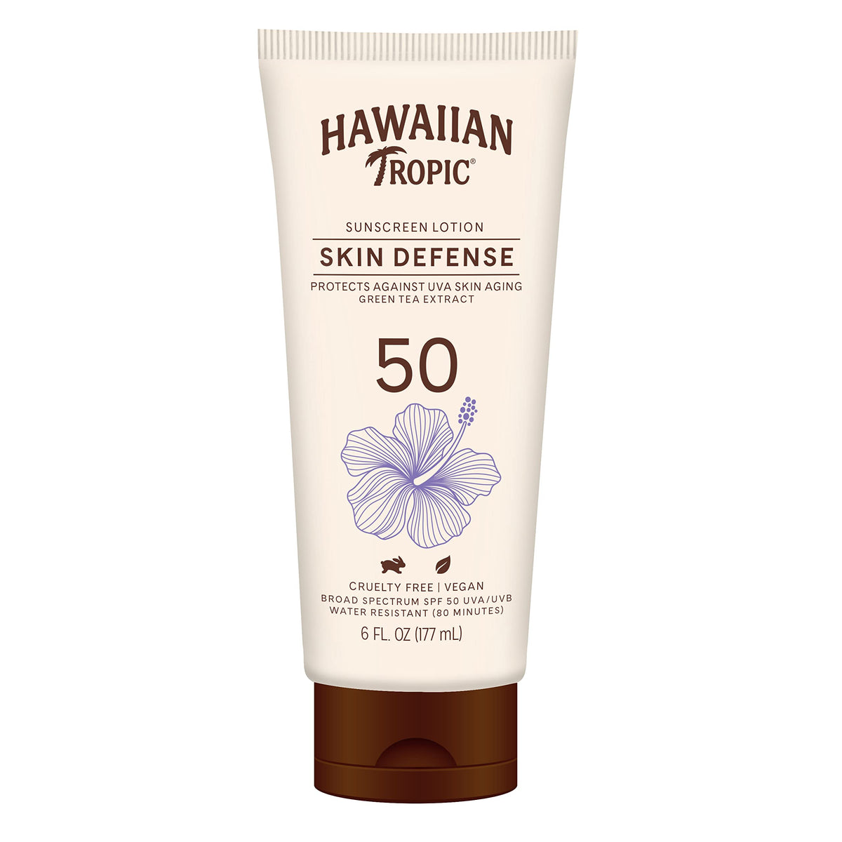 Hawaiian Tropic Spf 50 Sunscreen Lotion, 6Oz - Oxybenzone Free With Green Tea Extract