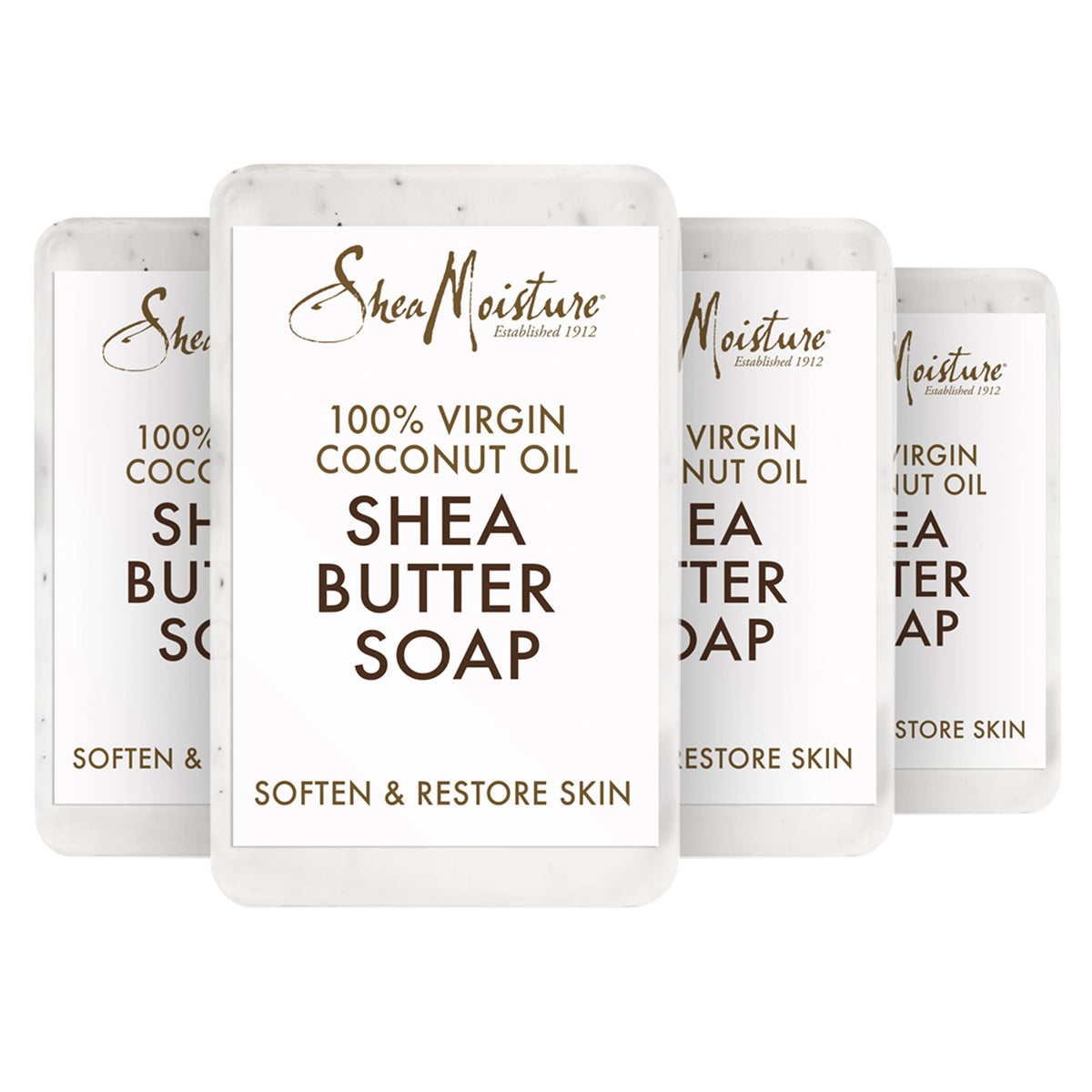 Sheamoisture Shea Butter Soap - 100% Virgin Coconut Oil, Cruelty-Free, 8 Oz (Pack Of 