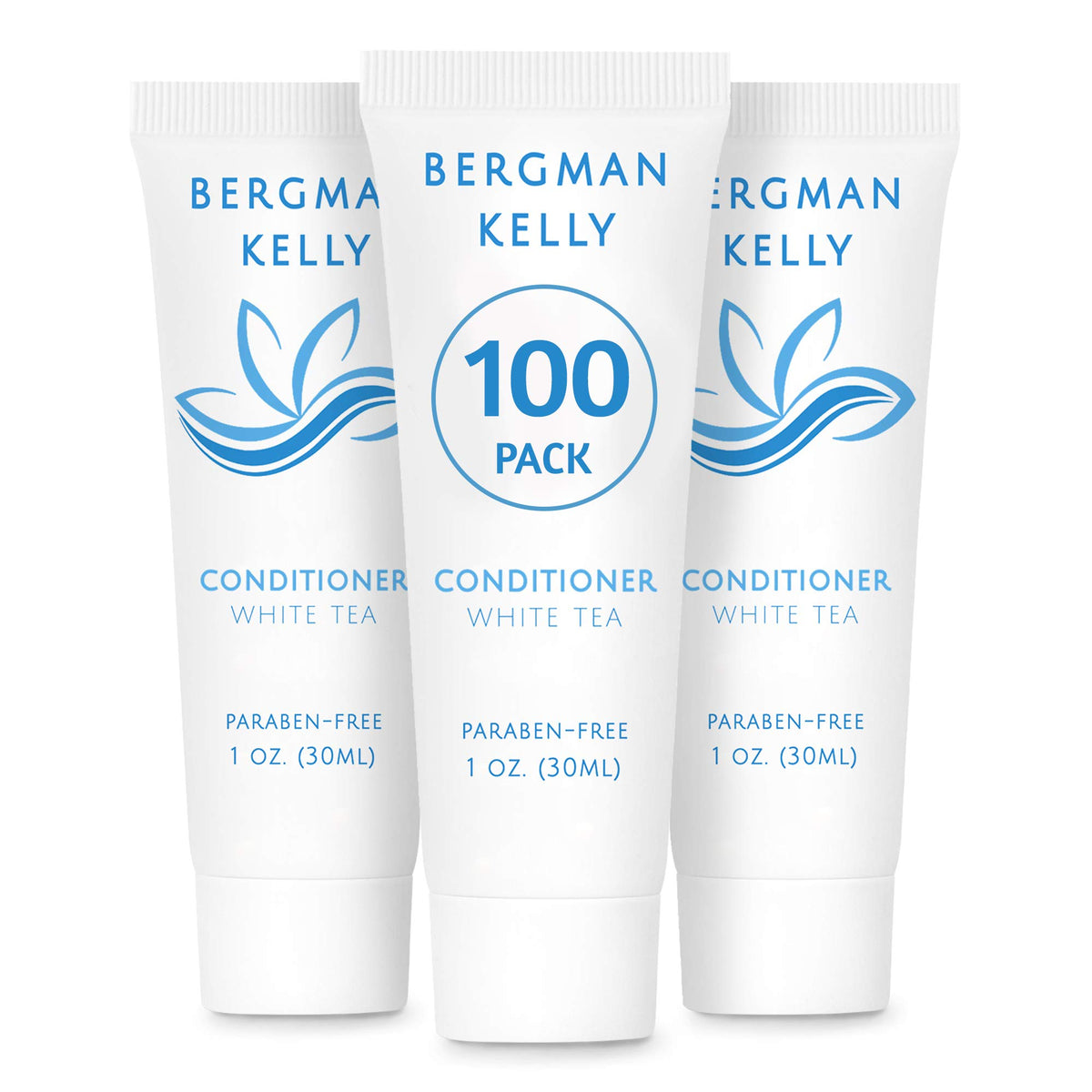 Bergman Kelly Hotel Conditioner 1 Oz (100 Pack) - Revitalizing White Tea Travel Toiletries