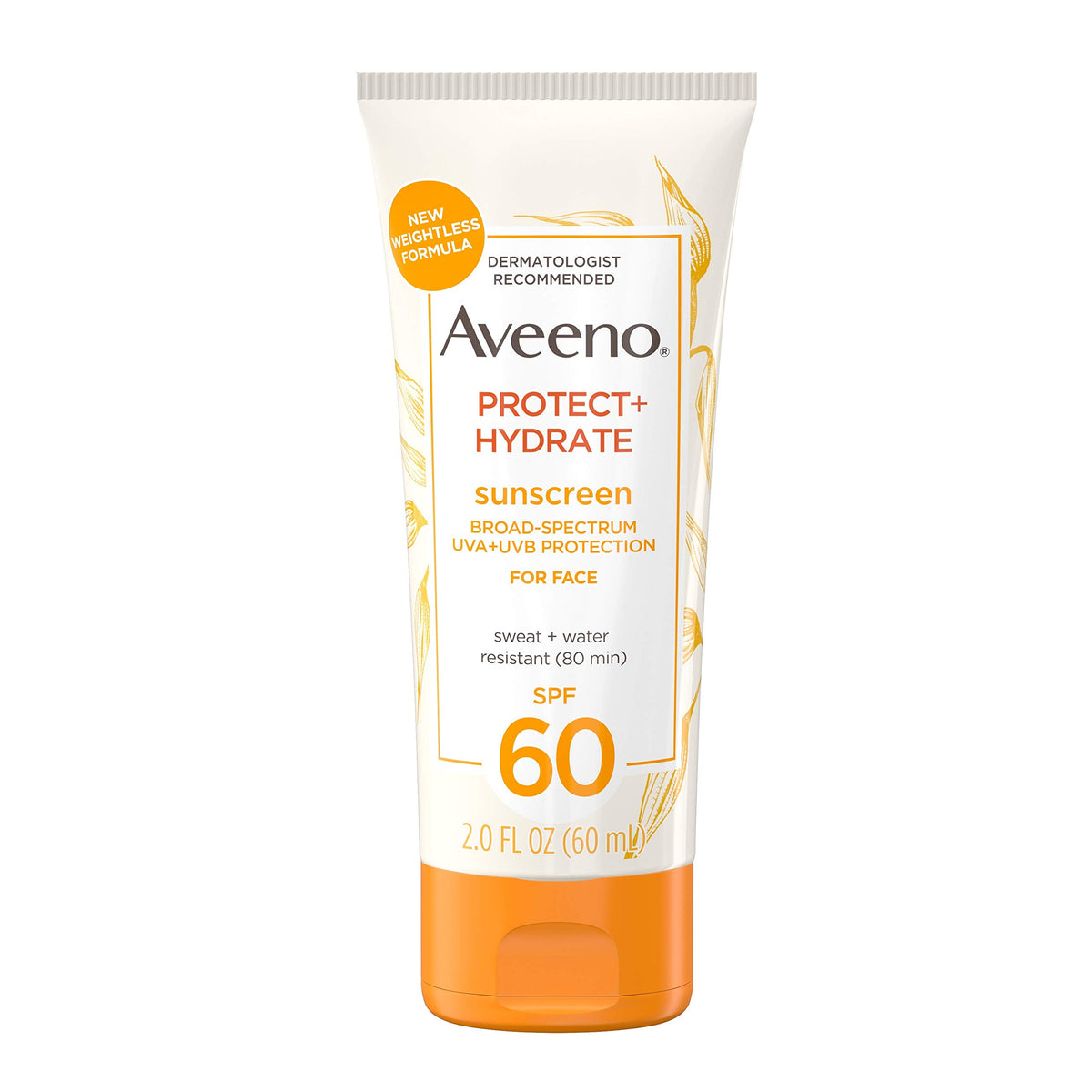 Aveeno Sunscreen Moisturizing Face Lotion Spf 60, Oil-Free, Sensitive Skin, 2 Fl Oz