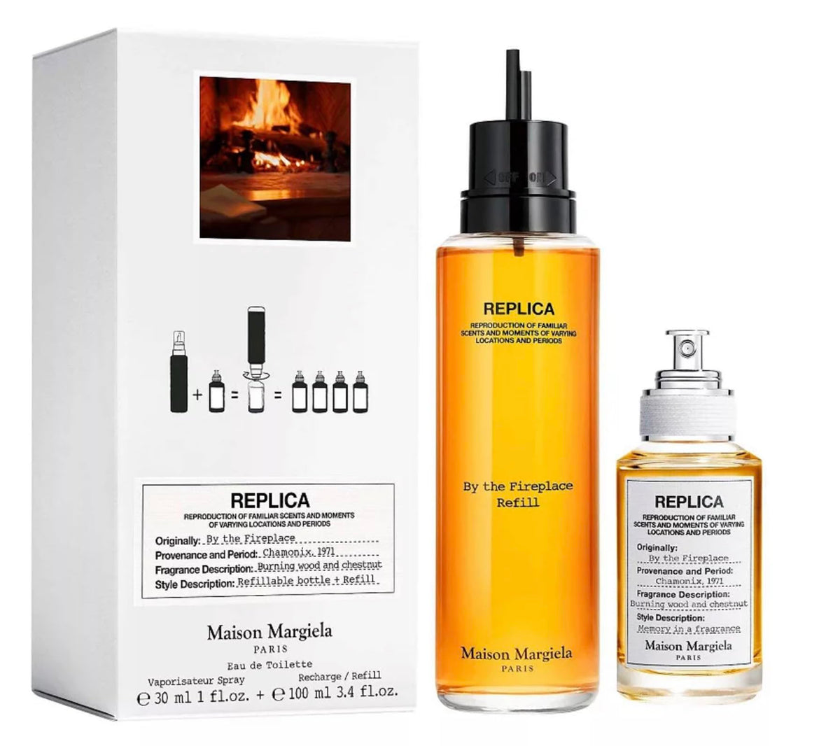 Maison Margiela Replica By The Fireplace 2-Piece Set Unisex Eau De Toilette Spray 3.4 Oz & 1.