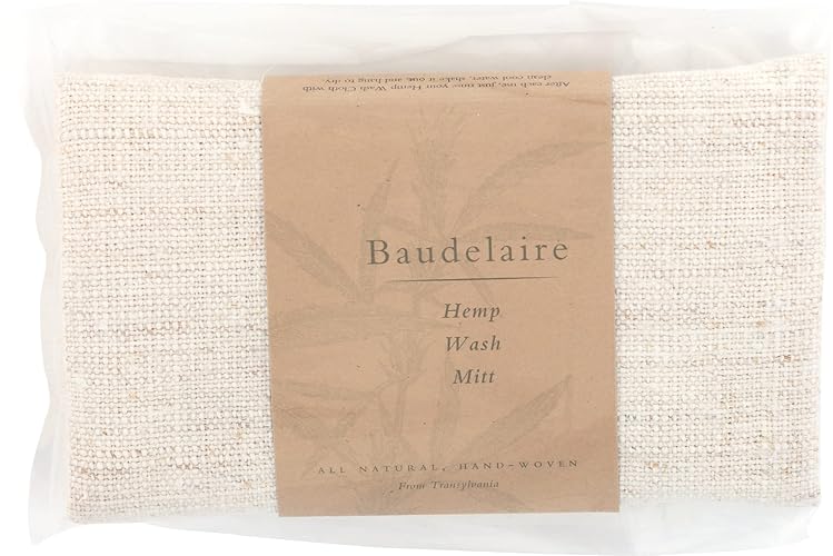 Baudelaire Green Hemp Washcloth - 1 Count, Eco-Friendly And Soft Bath Towel