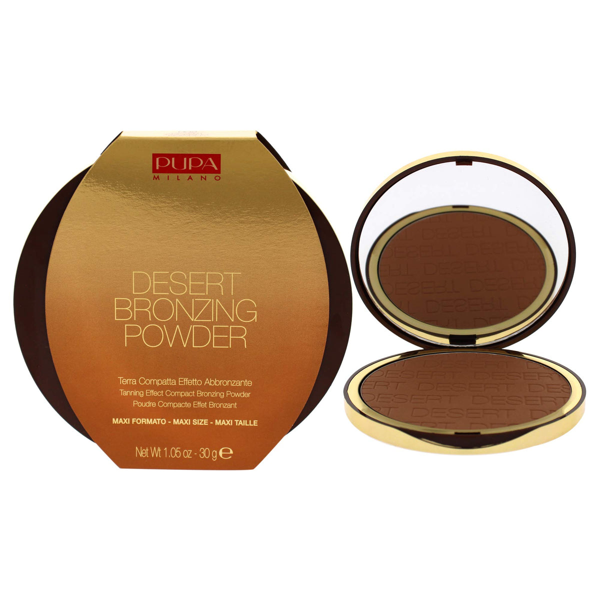 Pupa Milano Desert Bronzing Powder - Honey Gold, 1.05 Oz - Silky Soft Face Makeup