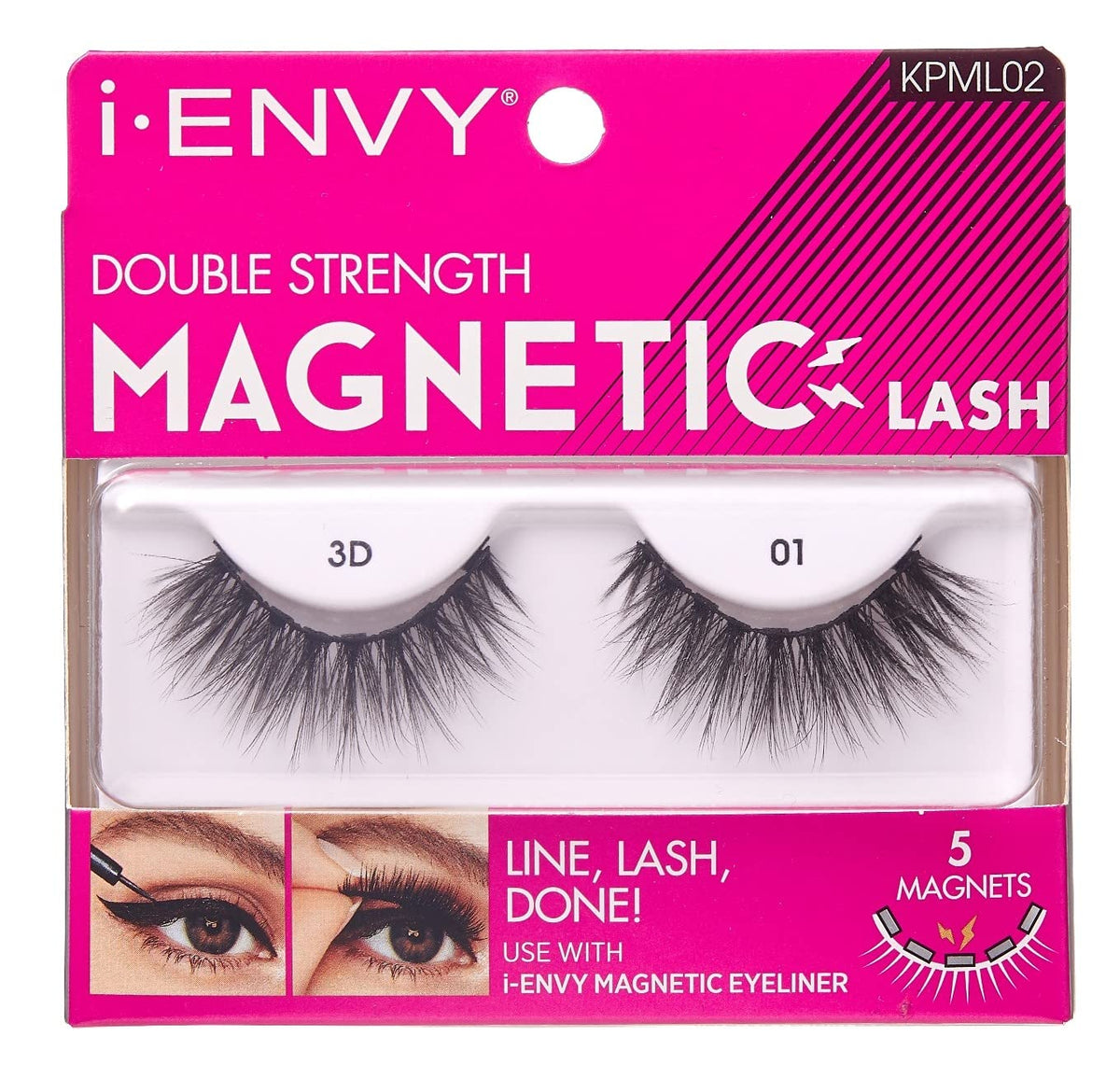 Kiss I Envy Magnetic 3D Lashes - Pack Of 3, Lightweight & Reusable, Perfect For Any Occasion