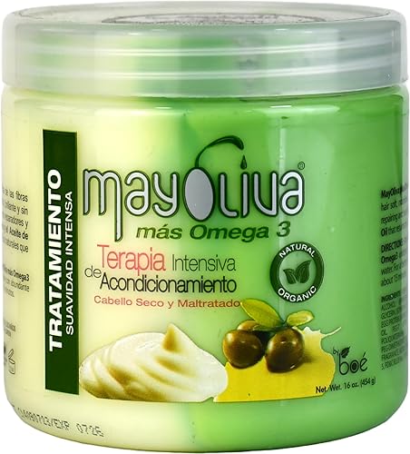 Boe Mayoliva Omega 3 Intensive Therapy For Dry, Damaged Hair - 16 Oz, 1 Lb