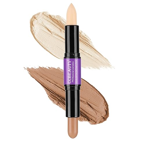 CCbeauty 2-IN-1 Matte Contour Stick - Dual Highlight Concealer for Face Shaping, Waterproof 0.28oz