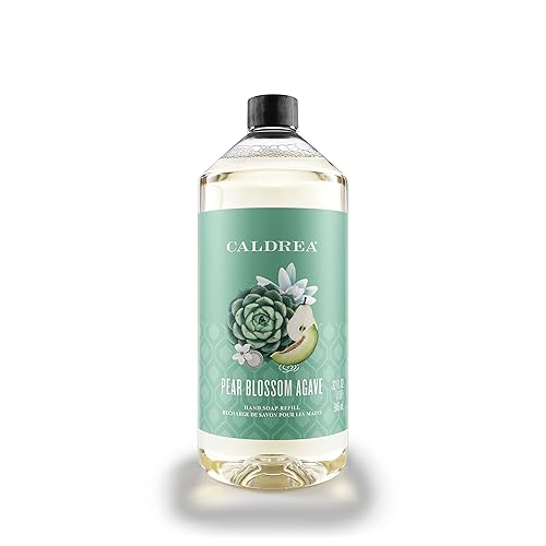 Caldrea Hand Soap Refill, Aloe Vera & Olive Oil, Pear Blossom Agave, 32 Fl Oz