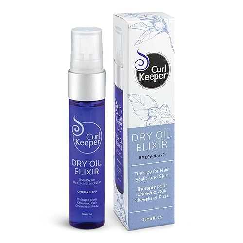 Curl Keeper Dry Oil Elixir for Curly Hair - Omega 3, 6 & 9 - 1 oz