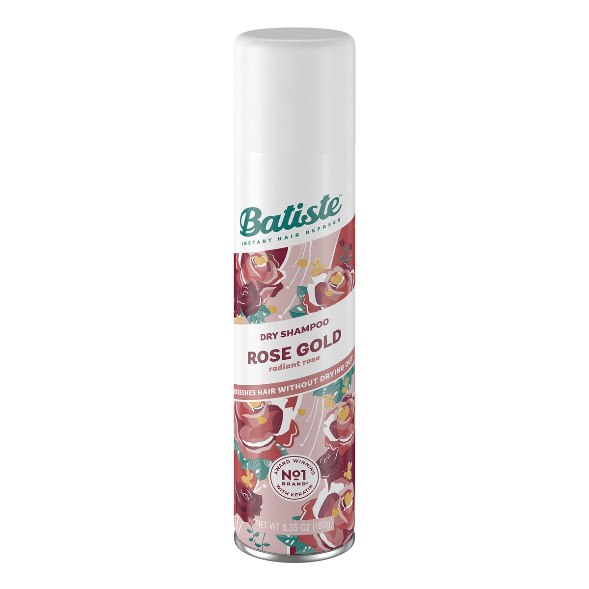 Batiste Dry Shampoo Rose Gold - Refresh Hair, Absorb Oil, 6.35 Oz Waterless Shampoo