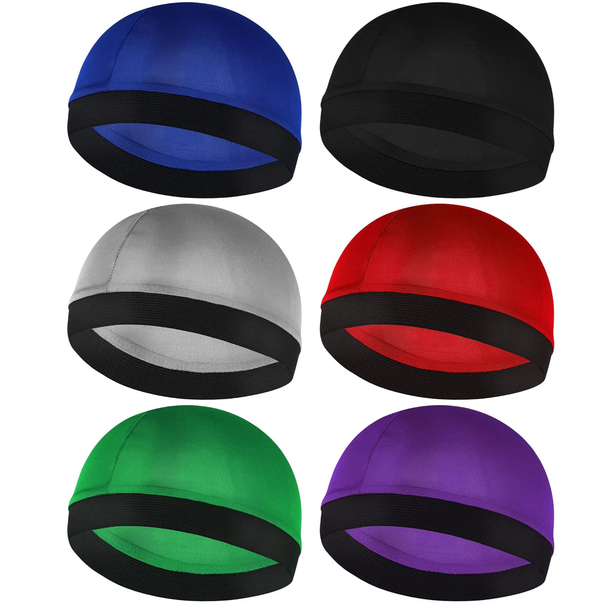 Molain 6Pcs Satin Durags For Men & Kids - Soft, Breathable Wave Caps In 6 Colors