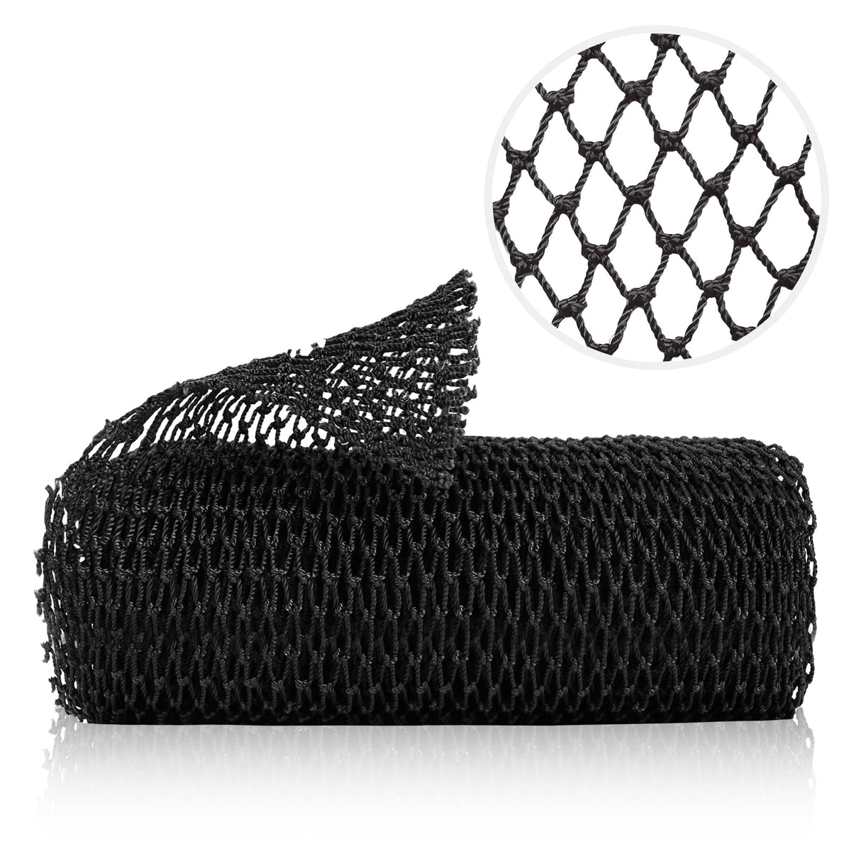 Zocy African Net Sponge - Exfoliating Body Scrubber, Gentle Deep Clean, Black, 1 Count