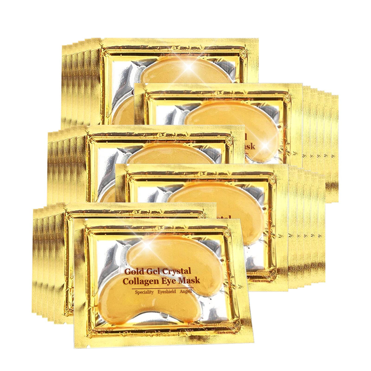 Jakuva Gold Lip & Eye Masks - 30 Pairs Moisturizing Anti-Aging Patches For Fine Lines