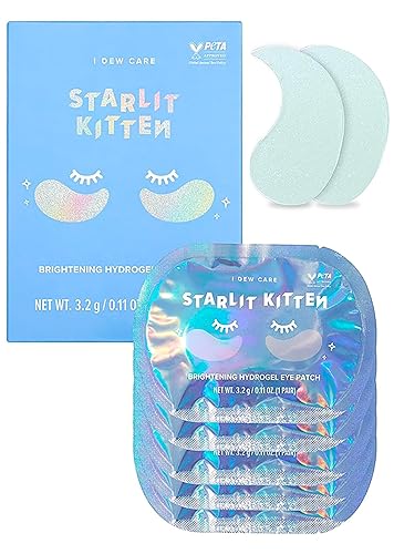 I Dew Care Hydrogel Eye Patch - Starlit Kitten, Vegan Under Eye Patches For Dark Circles & Puffiness