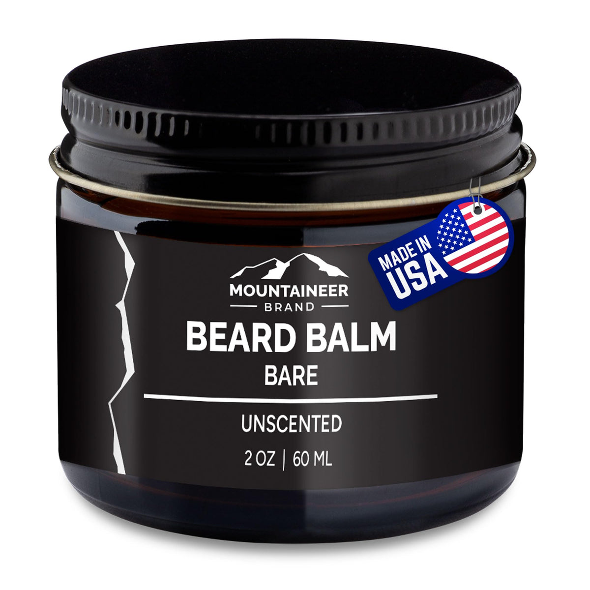 Mountaineer Brand Beard Balm - All Natural Leave-In Conditioner, Unscented, 2Oz, Hydrates & Softens