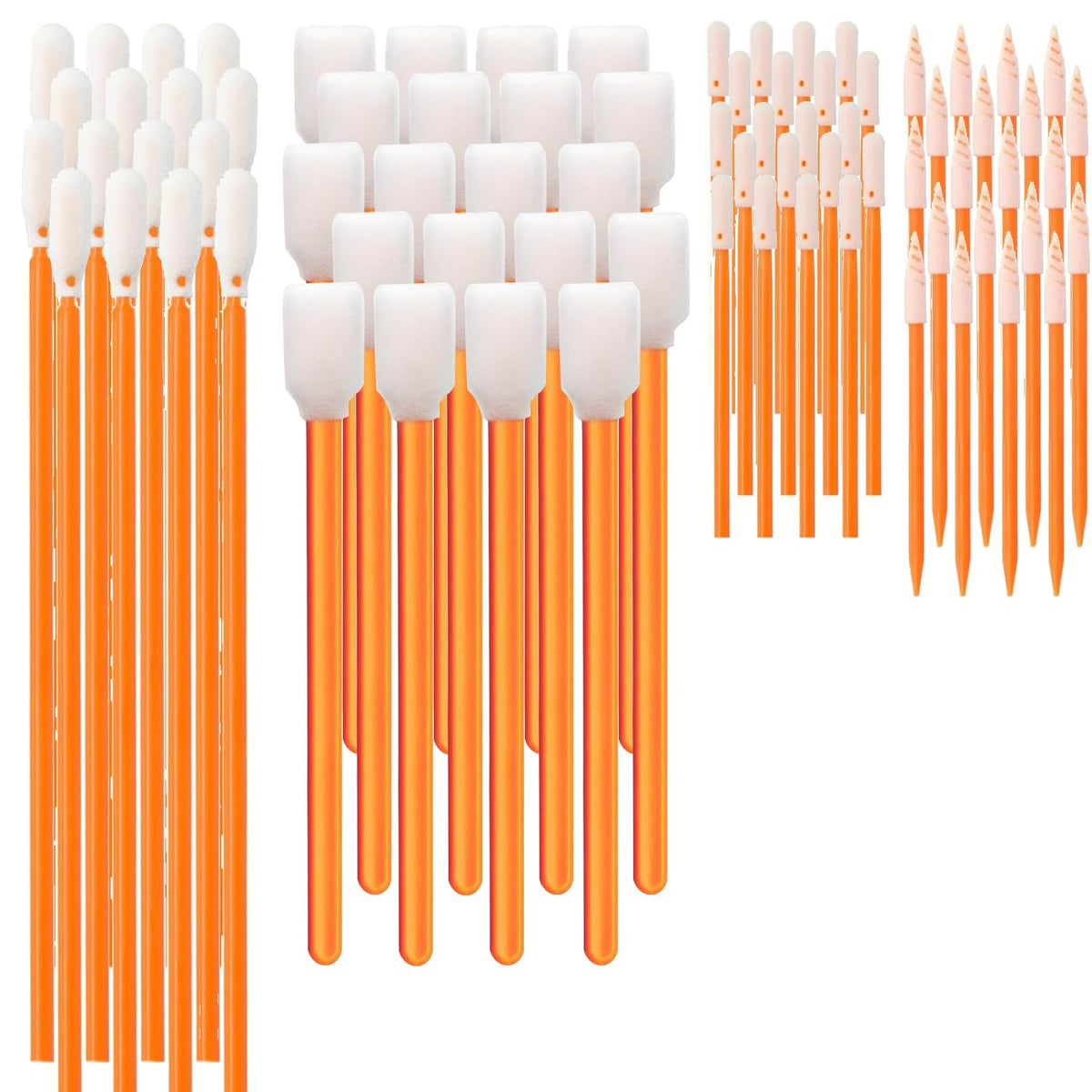 Wellgler Multi-Purpose Cleanroom Foam Tip Cleaning Swab Kit - 100Pcs For Printers, Cameras, Electronics