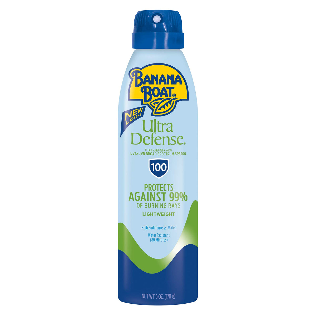 Banana Boat Ultra Defense Spf 100 Clear Sunscreen Spray, 6Oz - Water Resistant, Lightweight