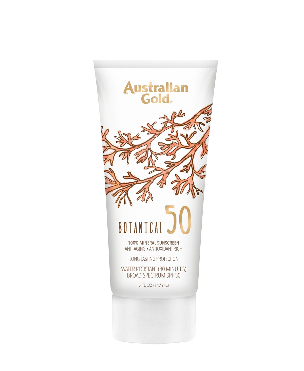 Australian Gold Spf 50 Mineral Sunscreen Lotion, 5 Oz, Water-Resistant, Citrus Oasis Scent