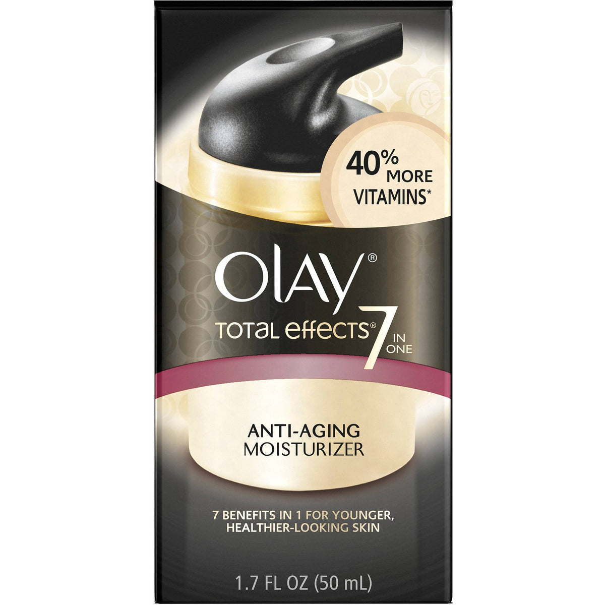 Olay Total Effects Daily Moisturizer Cream, 1.7 Oz, Pack Of 2 - Hydrating Skin Care