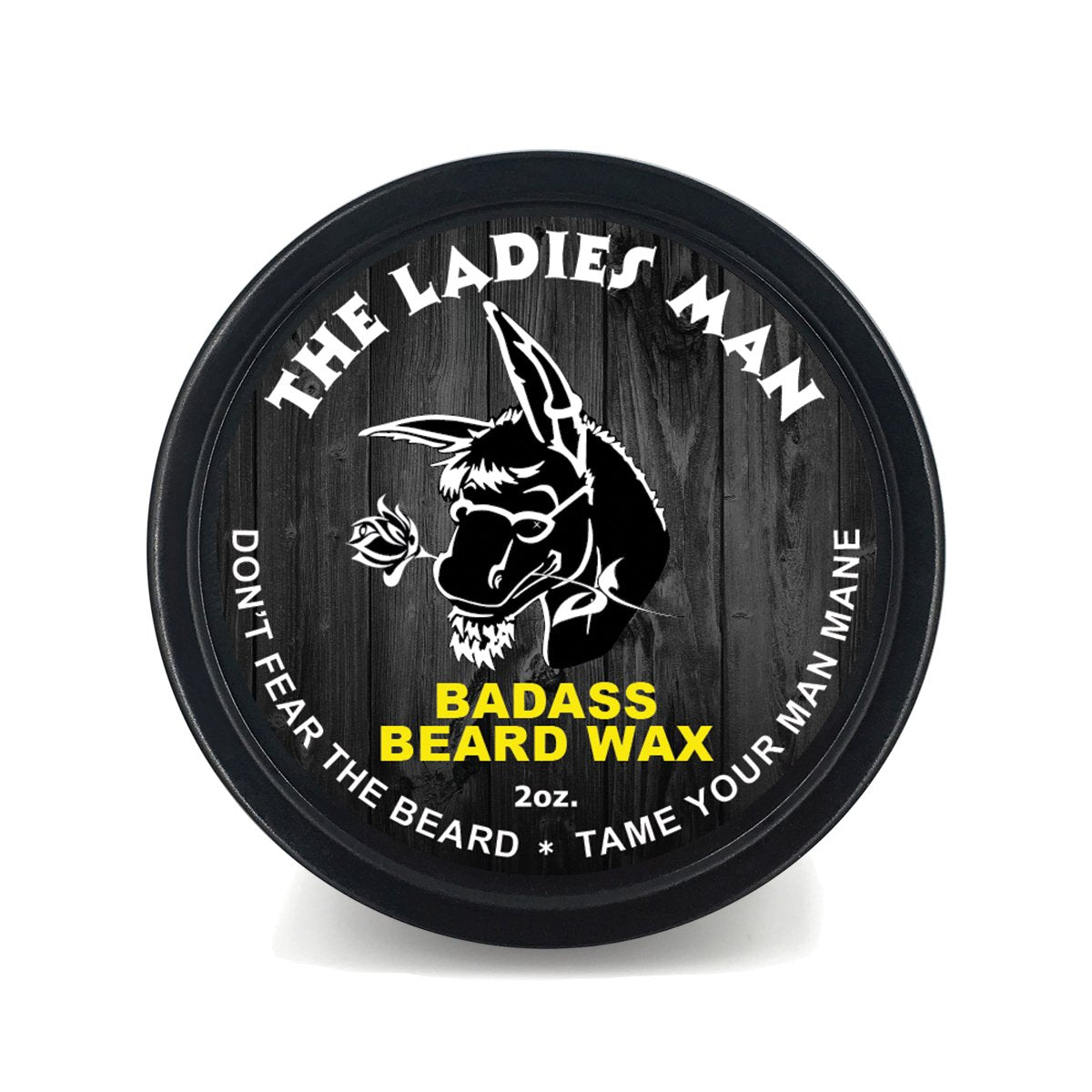 Badass Beard Care Beard Wax For Men, 2 Oz - Softens & Enhances Density, The Ladies Man Scent