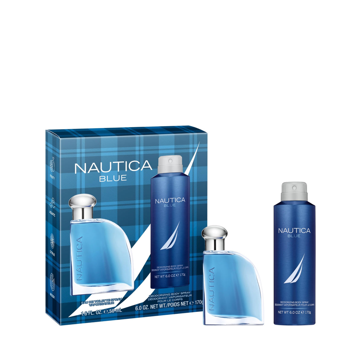 Nautica Blue Eau De Toilette & Deo Spray, 3.8 Fl Oz, Long Lasting Men'S Fragrance