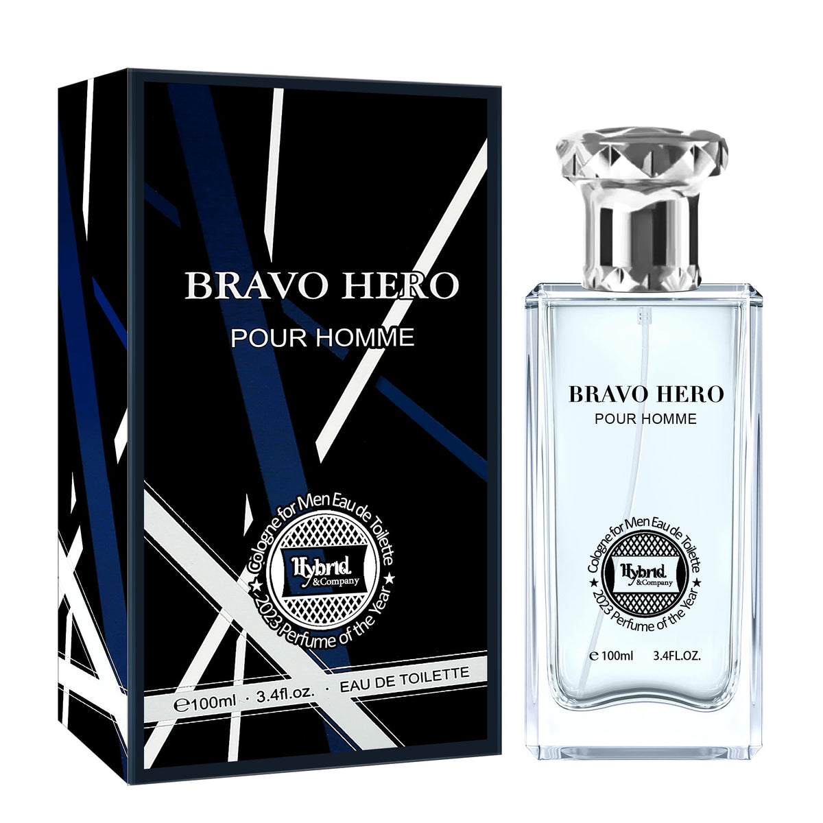 Hybrid & Company Bravo Hero Pour Homme Eau De Toilette Spray, 3.4 Fl Oz