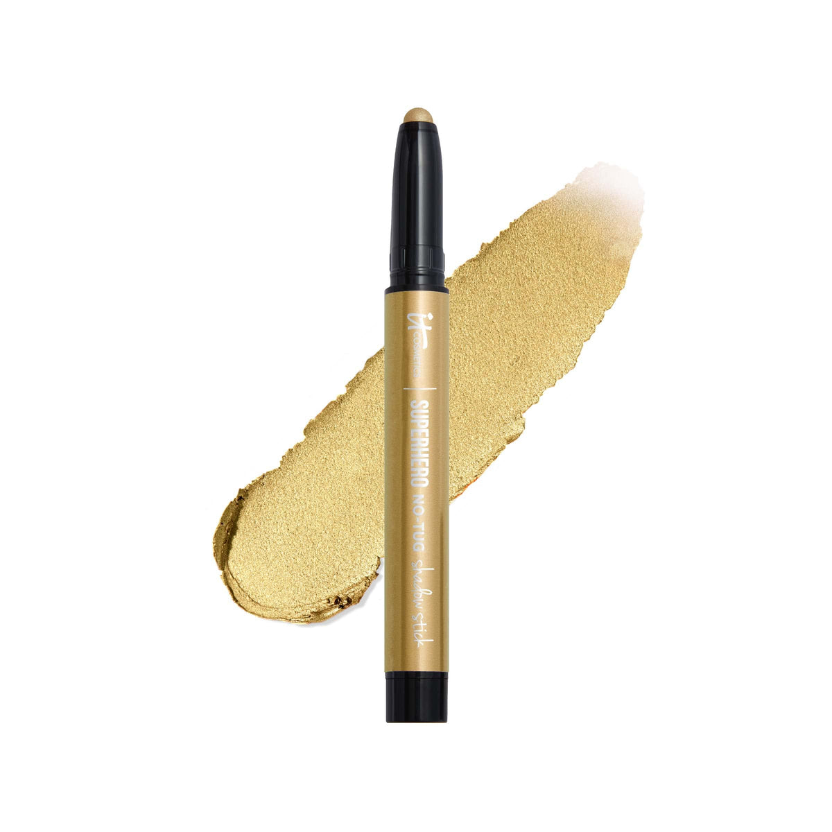 It Cosmetics Superhero Waterproof Eyeshadow Stick, Gallant Gold - Longwear Cream Eyeshadow 0.05 Oz