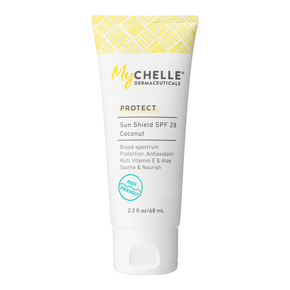 Mychelle Dermaceuticals Sun Shield Spf 28 - Coconut Zinc Sunscreen, 2.3 Fl Oz, Reef Safe