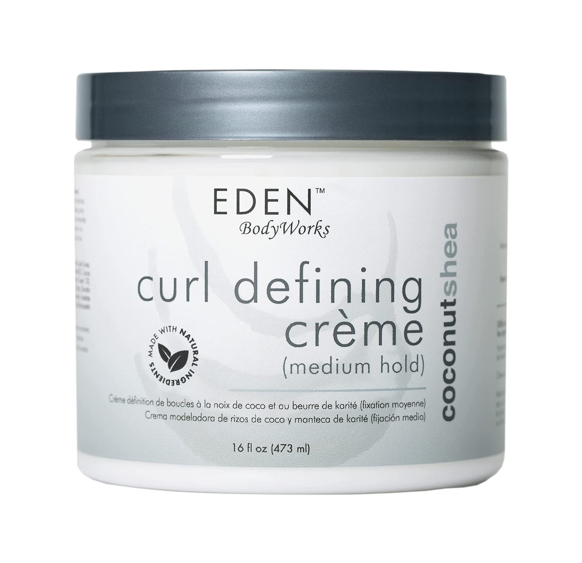 Eden Bodyworks Coconut Shea Curl Defining Creme, 16 Oz - Moisturizes & Protects Against Humidity