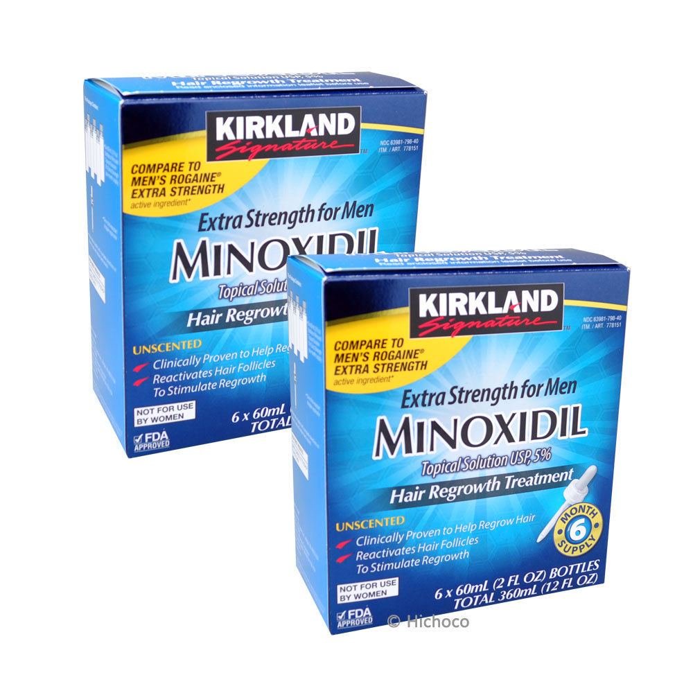 Kirkland Minoxidil 5% Extra Strength Hair Regrowth Treatment - 12 Month Supply (24 Fl Oz)