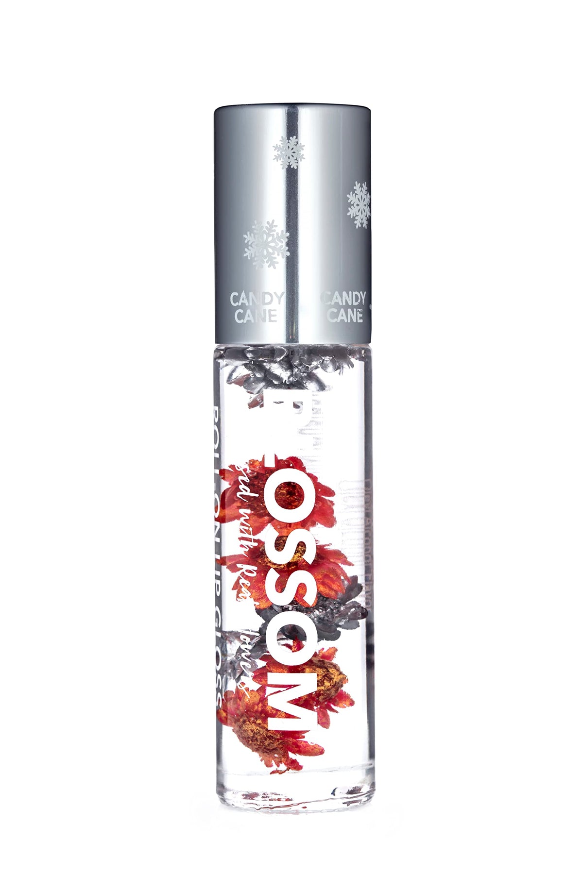 Blossom Scented Roll-On Lip Gloss With Real Flowers, 0.20 Fl. Oz., Candy Cane Flavor