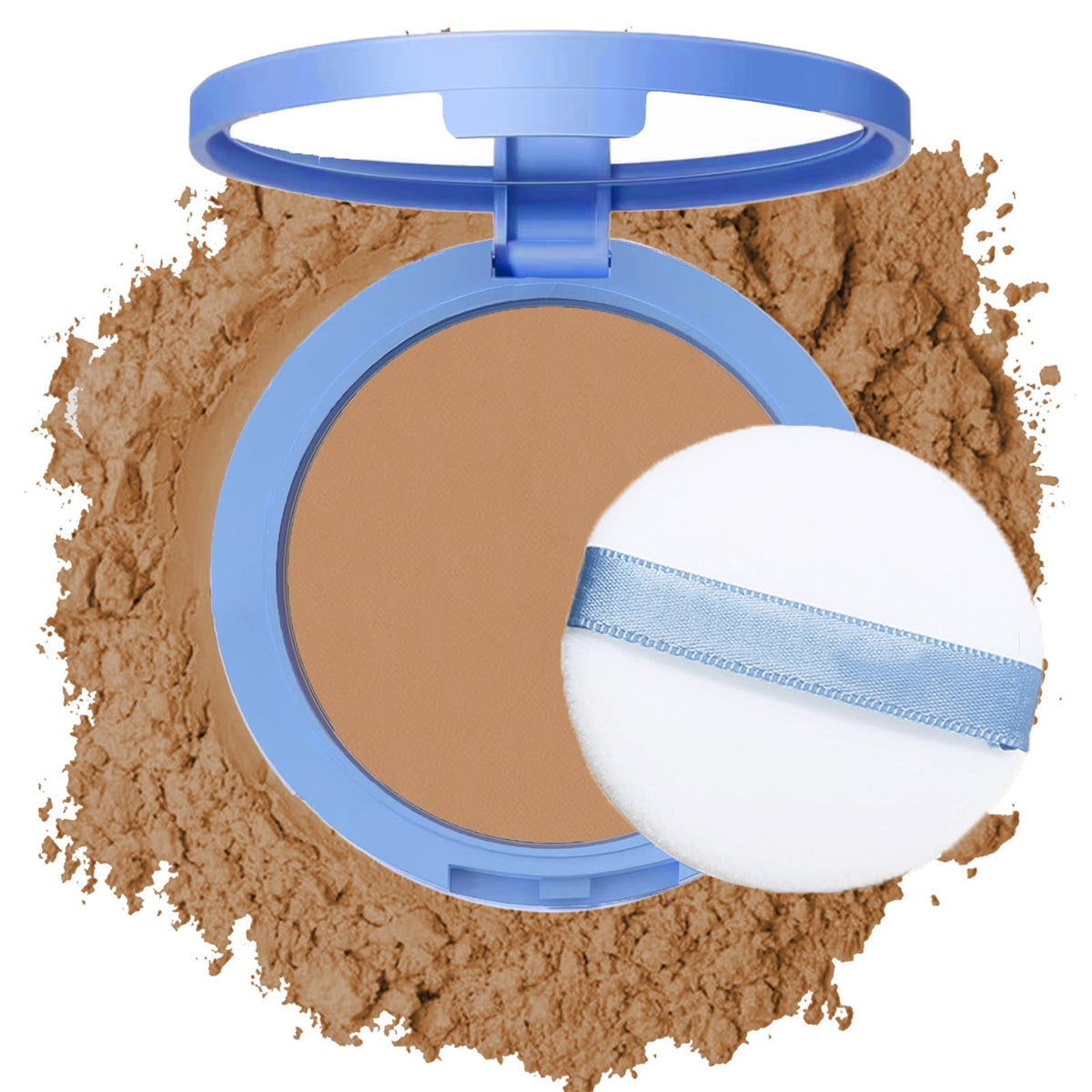 Naissiya Matte Oil Control Face Powder - Waterproof, Long Lasting, 0.35Oz Cappuccino