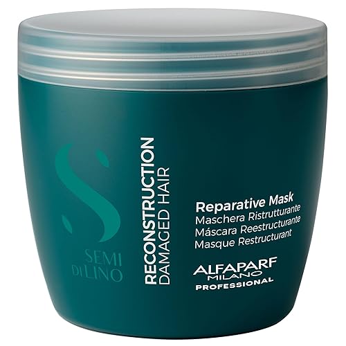 Alfaparf Milano Semi Di Lino Reconstruction Mask - Vegan, Color Safe, Deep Conditioning 17.2 Oz