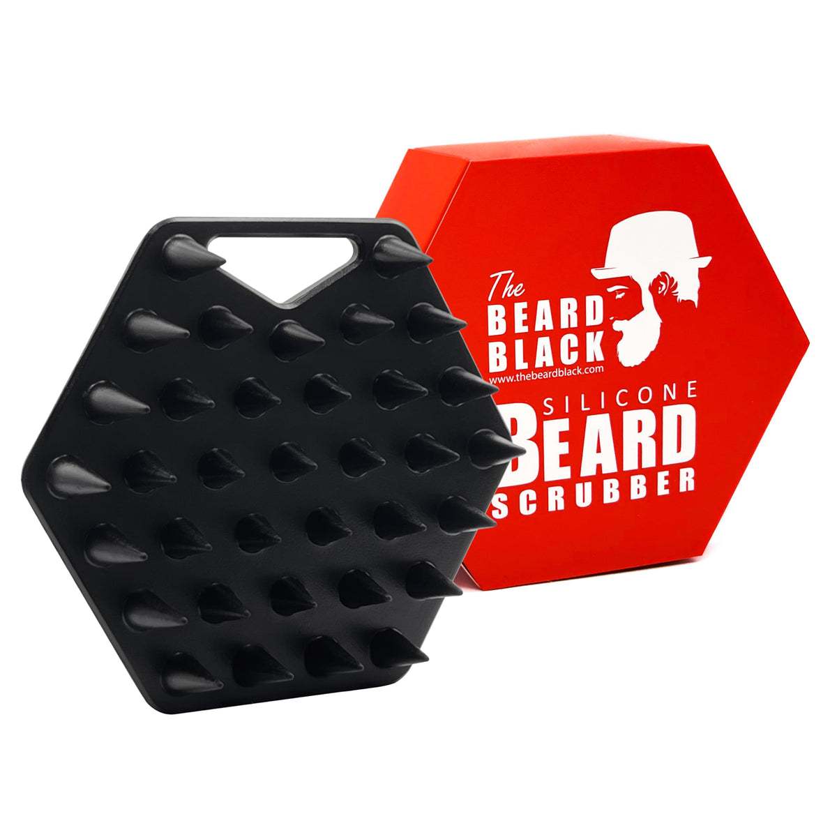 The Beard Black Silicone Beard Scrubber - Exfoliator Brush For Deep Cleaning & Hair Growth