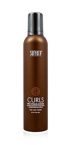 Surface Hair Curls Mousse - Firm Hold, Adds Shine, Protects Color, 8 Fl Oz