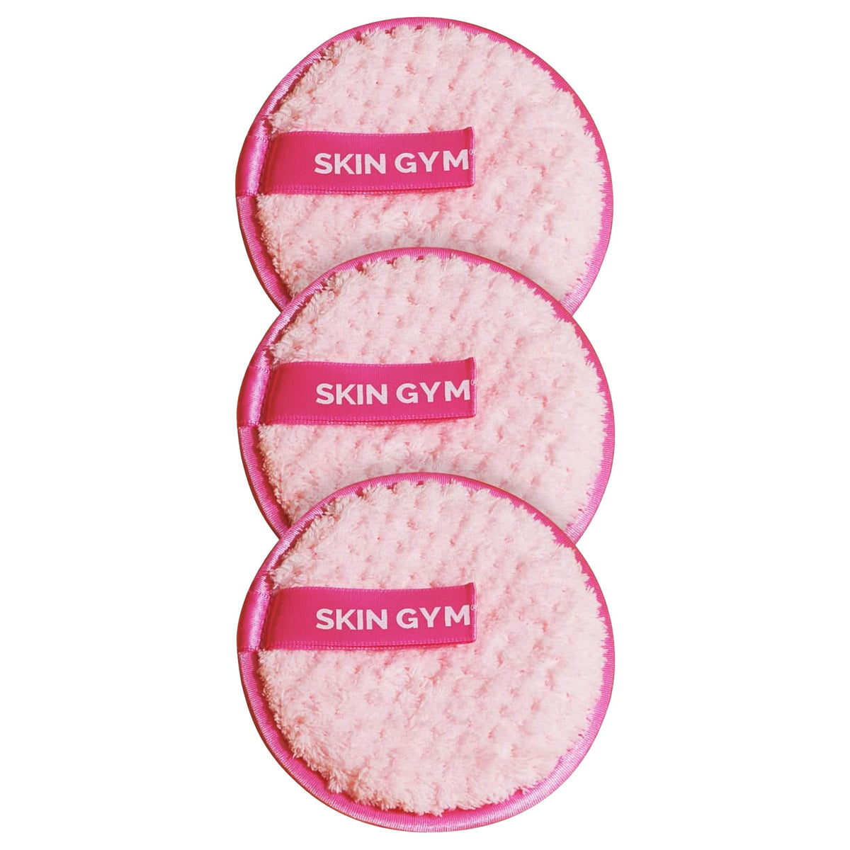 Skin Gym Cleanie Puffs - Reusable Makeup Remover Pads, 3 Count, All Skin Types