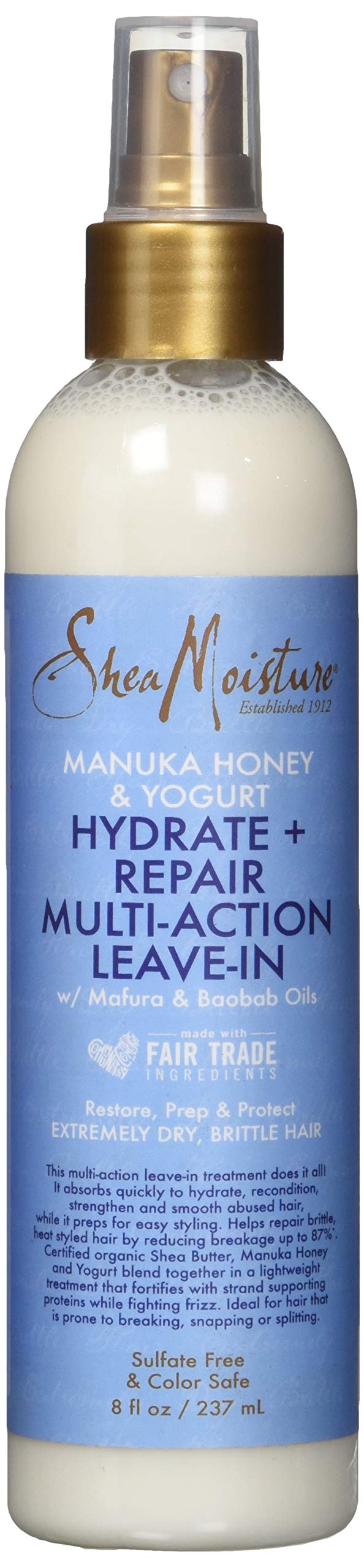 Shea Moisture Manuka Honey and Yogurt Hydrate Plus Repair Multi-Action Leave-In, 8 Ounce