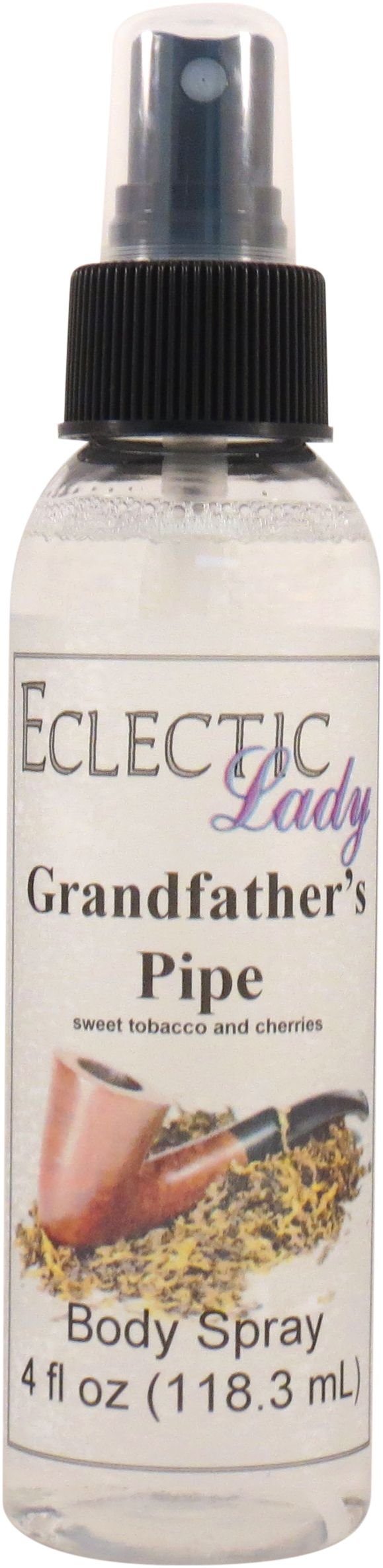 Eclectic Lady Grandfather'S Pipe Body Spray, 4 Oz - Gentle Fragrance For Men & Women