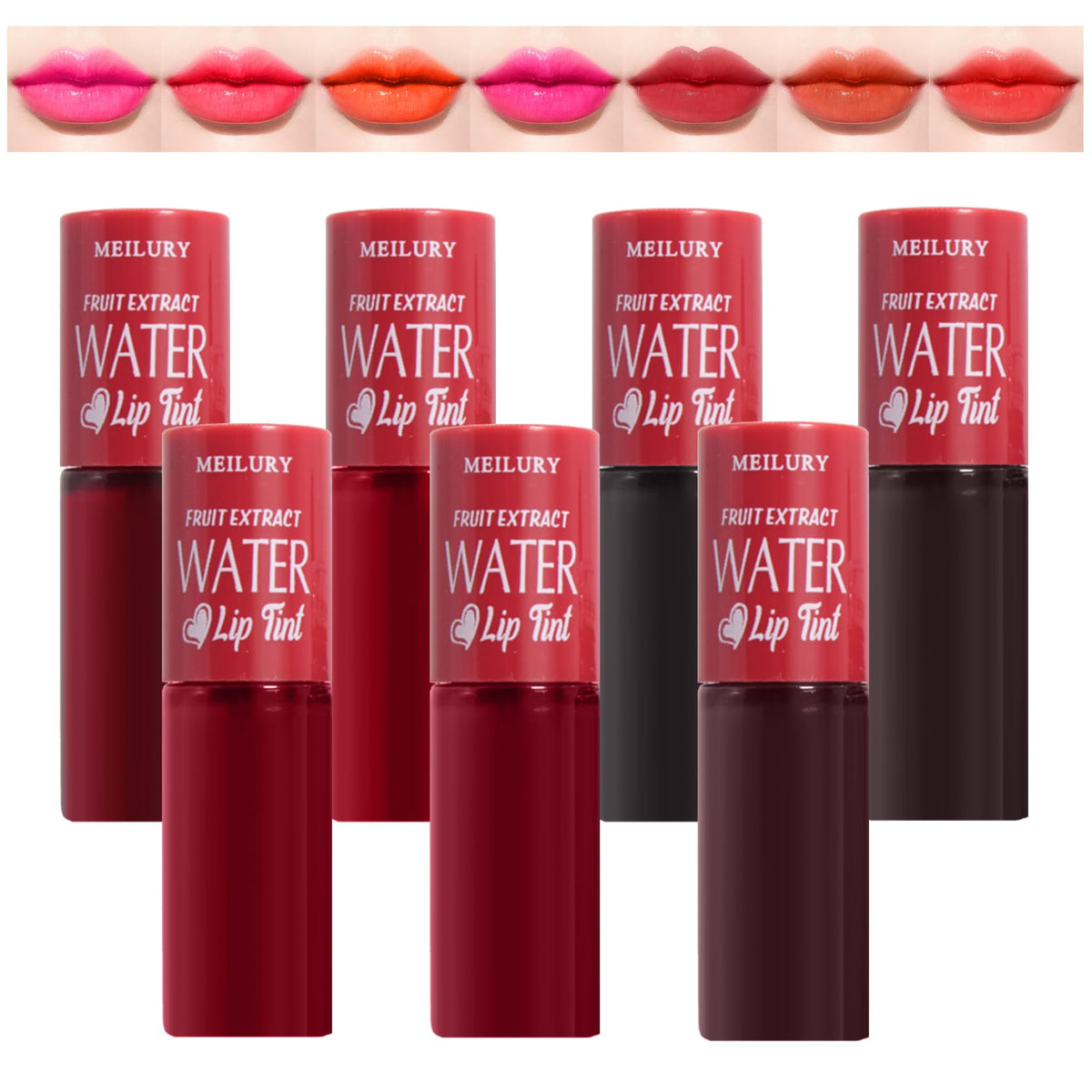 Qiufsse 7 Colors Lip Tint Stain Set - Long-Lasting, Waterproof, Multi-Use Lip & Cheek Makeup