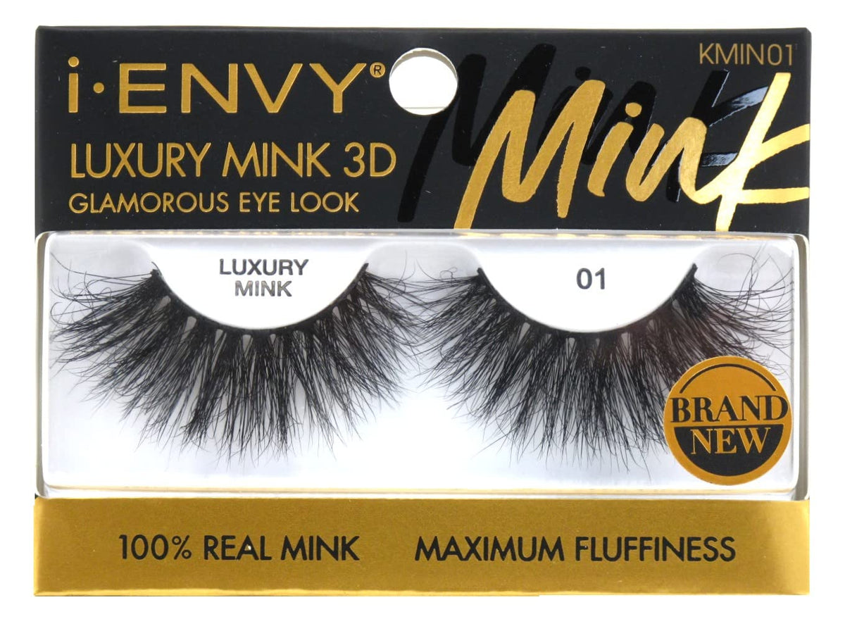 Kiss Kiss I Envy Luxury Mink 3D Lashes - Natural Look, 1 Count, Mink Fur