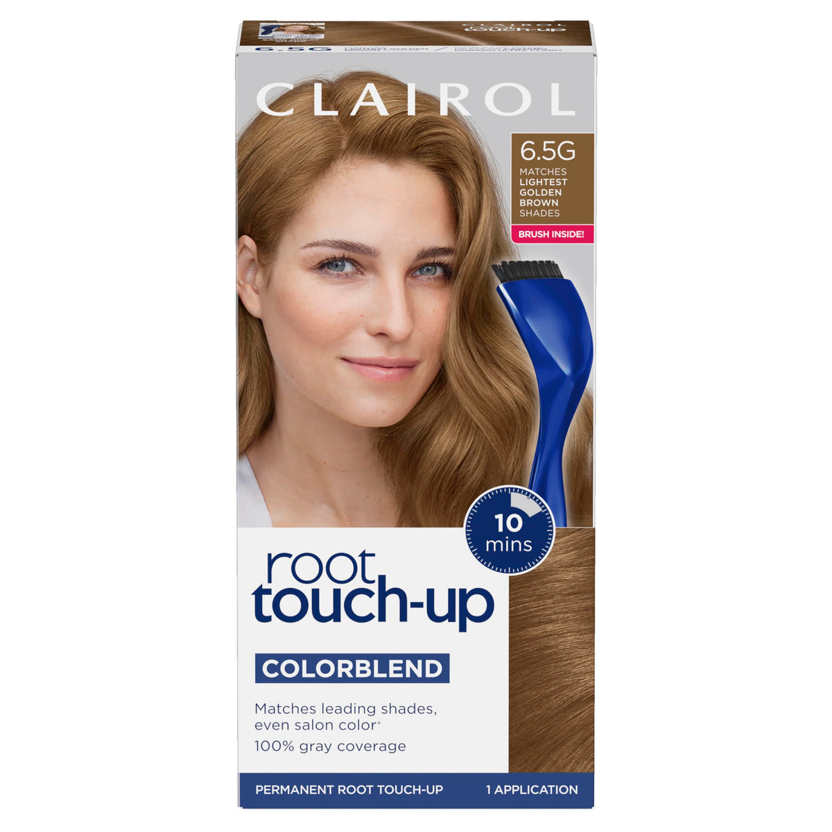 Clairol Root TouchUp by Nicen Easy Permanent Hair Dye  65G Lightest Golden Brown Hair Color  Pack of 1