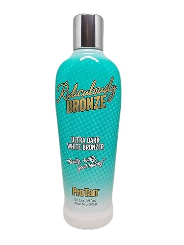 Protan Ridiculously Bronze White Bronzing Lotion, 8.5 Oz - Achieve Stunning Tan Effortlessly