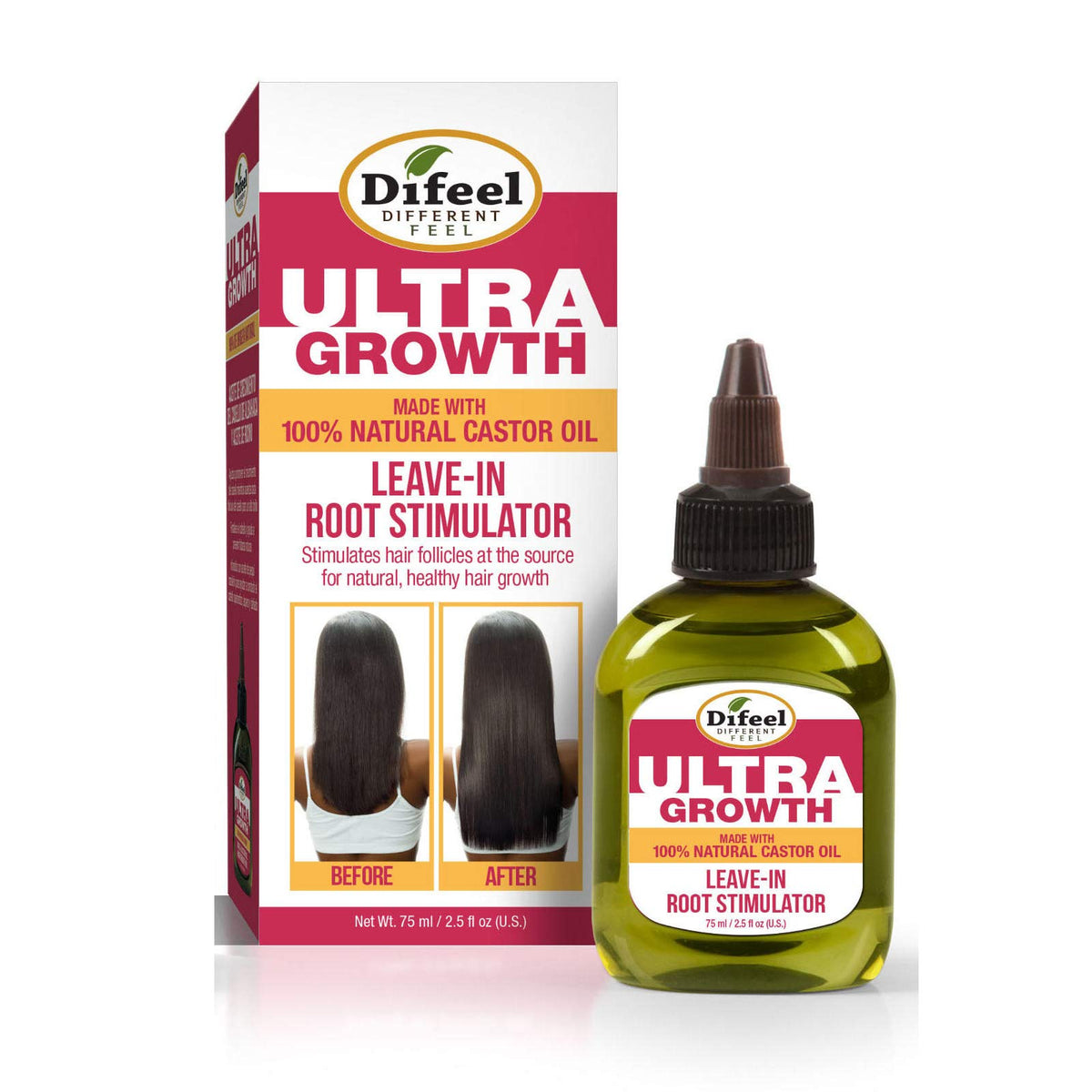 Difeel Ultra Growth Leave-In Root Stimulator, 2.5 Fl Oz - Hair Growth Treatment