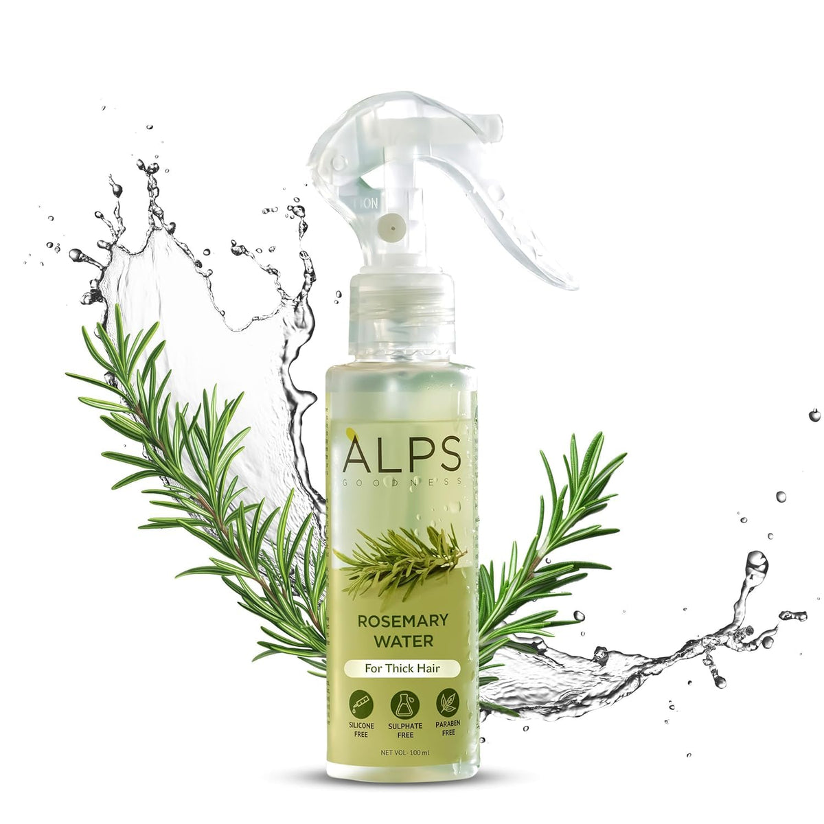 Alps Goodness Rosemary Water Spray For Hair Growth & Shine, 3.38 Fl Oz - Revitalize & Repair Hair