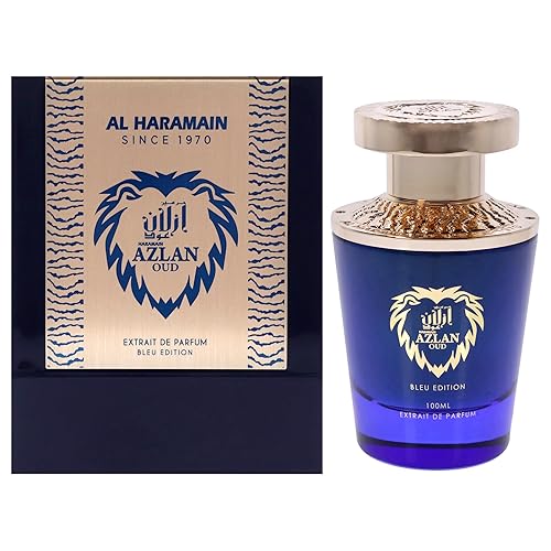 Al Haramain Azlan Oud Bleu Cologne For Men - Long Lasting Extrait De Parfum - 3.33 Oz