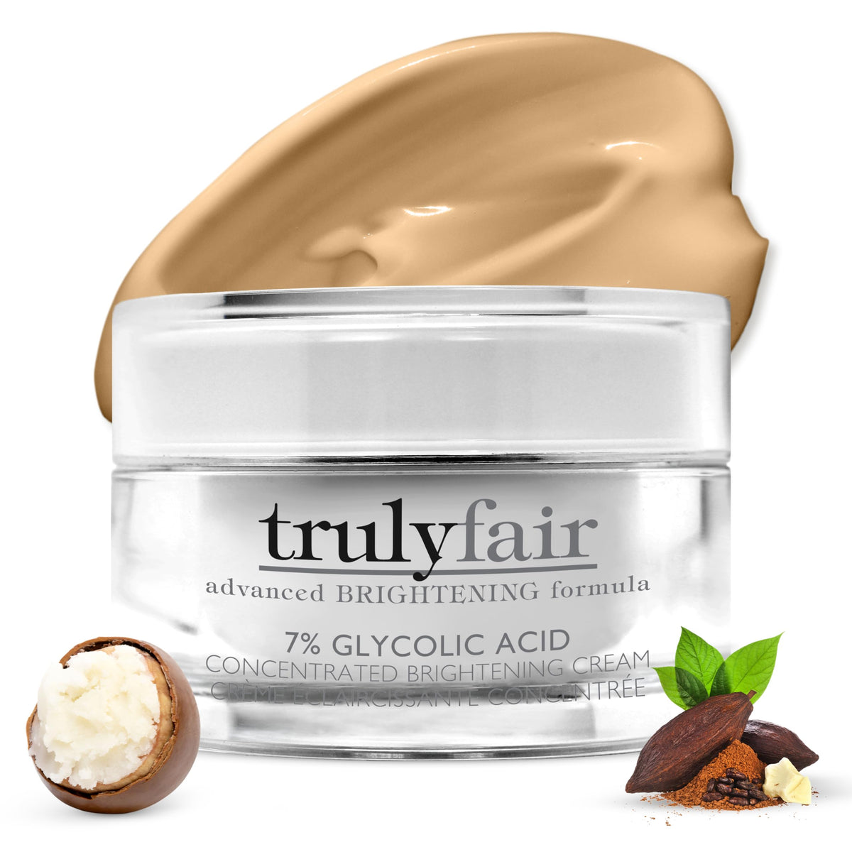 Truly fair 7 Glycolic Acid Concentrated Brightening Cream for women  Night cream  Shea Butter  Amino Acids  Paraben free 