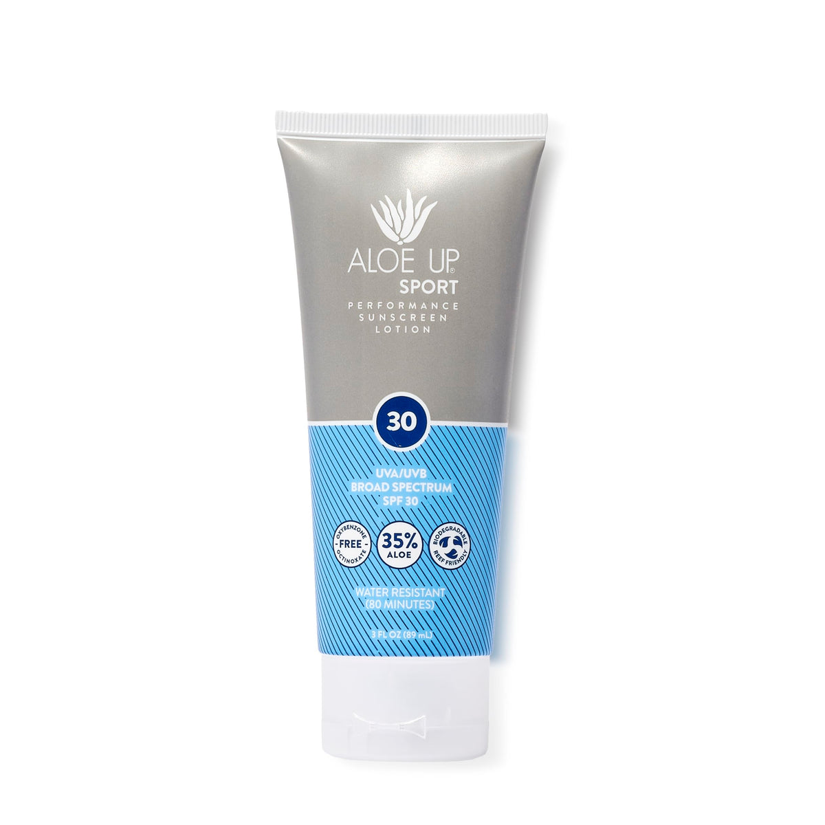 Aloe Up Sport Sunscreen Lotion Spf 30 - Hydrating, Non-Greasy, Reef Safe - 3 Oz.